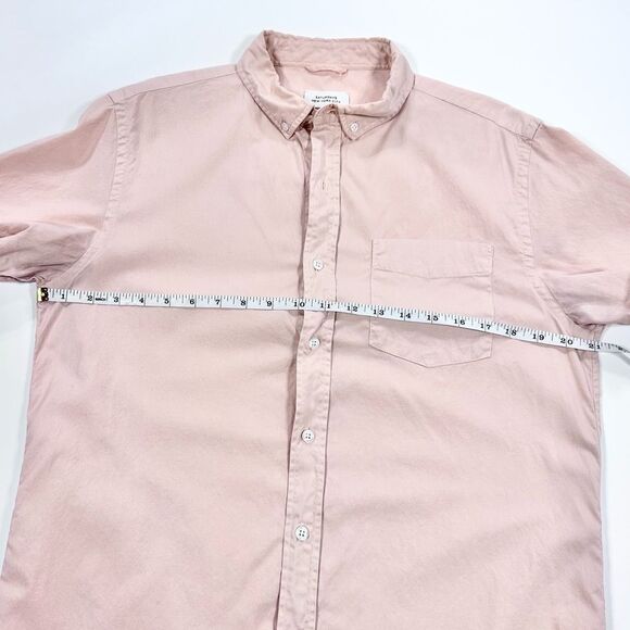 Saturdays New York salmon short sleeve button down shirt - Picture 9 of 10